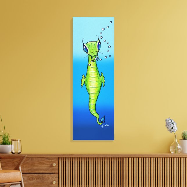 Alien Sea Creature Canvas Print (Insitu(LivingRoom))