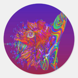 Alien Sea Creature Classic Round Sticker