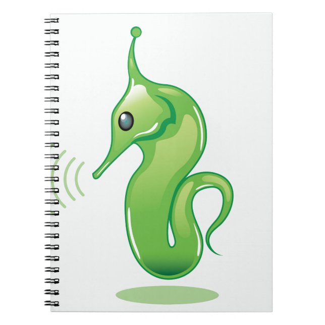 Alien SeaHorse Vector Spiral Notebook (Front)