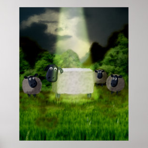 Alien Sheep Experiment Poster