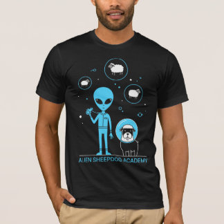 Alien Sheepdog Academy | Funny Sci-Fi Space Herdin T-Shirt