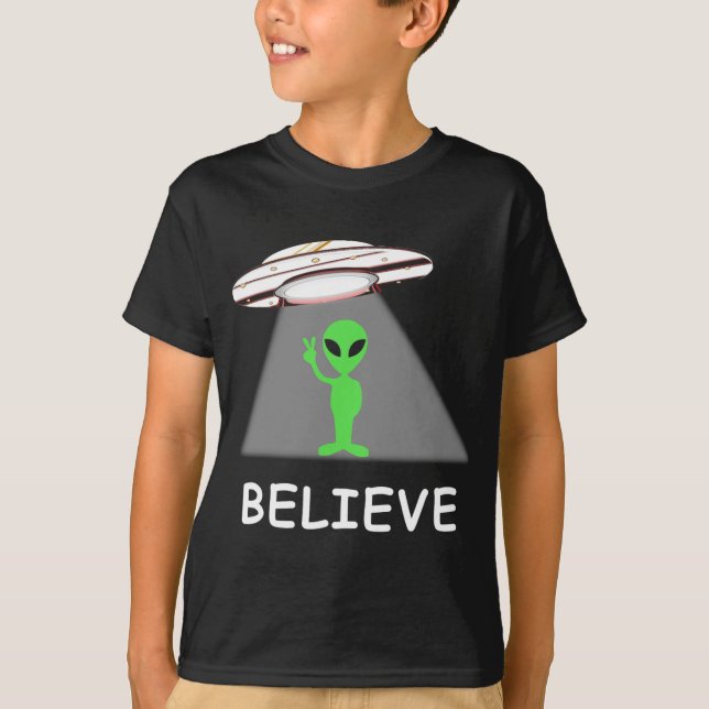 Alien Shirt - I Believe New Cool Ufo  (Front)