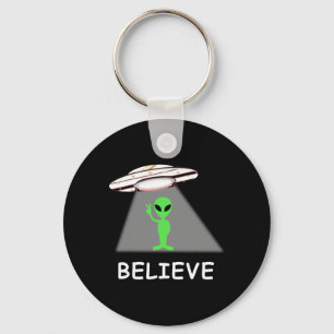 Alien Shirt - I Believe New Cool Ufo Key Ring