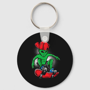 Alien Skateboarder Tee Ufo's Believer Skateboardin Key Ring