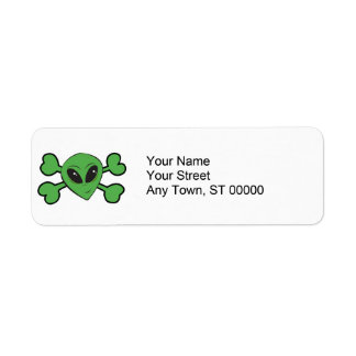 Alien Skull Green Crossbones