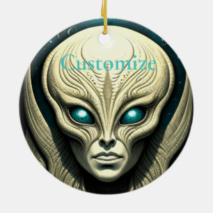 Alien skull Head Thunder_Cove Ceramic Tree Decoration