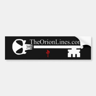 alien skull key bumper sticker