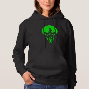 Alien Skull - Scary Green Alien Skull - Scare peop Hoodie