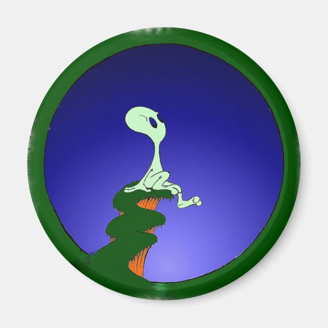 Alien skywatching colour magnet (Front)