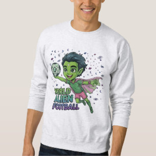 Alien Soccer Player Space Football Kid Design Sweatshirt