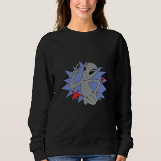Alien space aliens peace sweatshirt