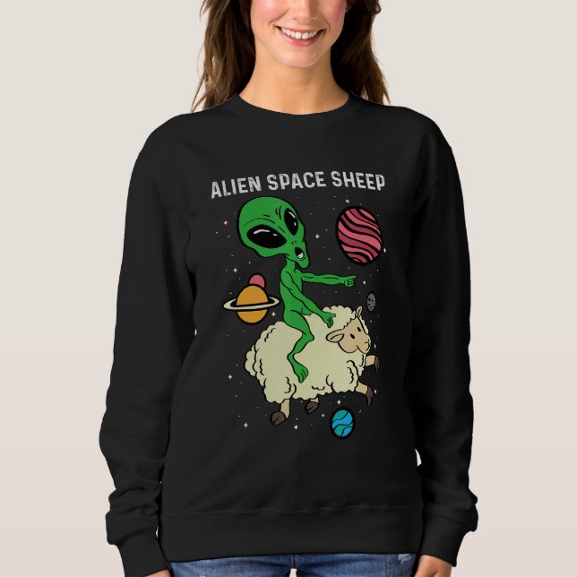 Alien Space Sheep Astronaut Or Space Pilot Sweatshirt (Front)