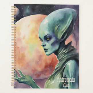 Alien Space Woman Planner