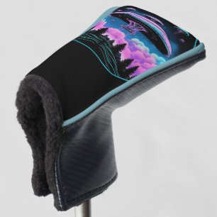 Alien Spacecraft Night Golf Putter Head Cover