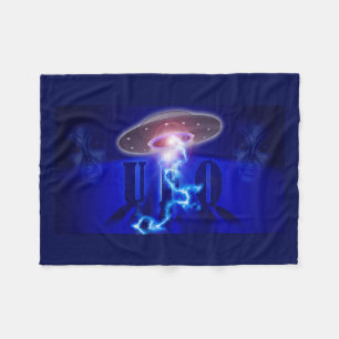 Alien Spaceship Fleece Blanket