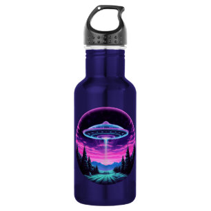 Alien Spaceship Retro Futuristic 532 Ml Water Bottle