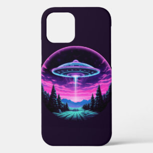 Alien Spaceship Retro Futuristic iPhone 12 Case