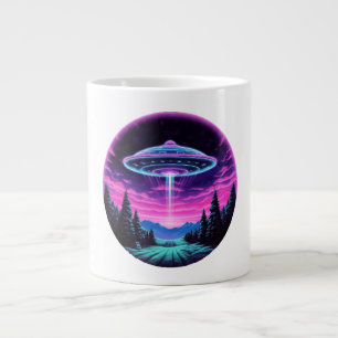 Alien Spaceship Retro Futuristic Large Coffee Mug