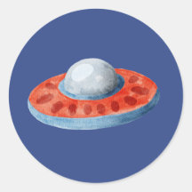 Alien Spaceship Sticker