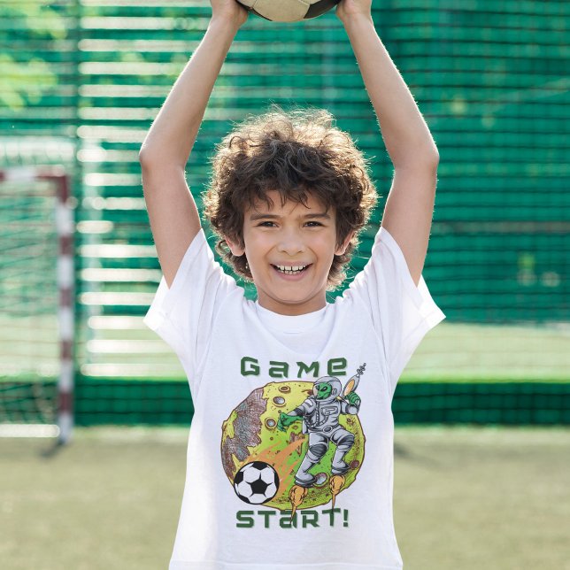 Alien Sports Athlete | Soccer Football Player Boy T-Shirt (Creator Uploaded)