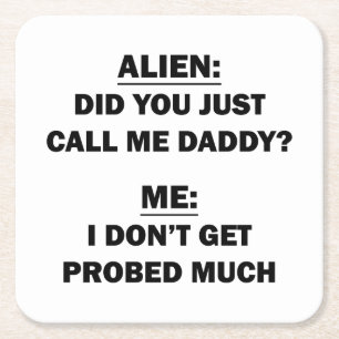 Alien Square Paper Coaster