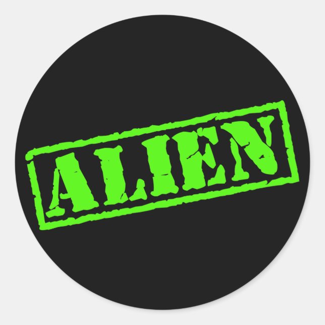 Alien Stamp Classic Round Sticker (Front)