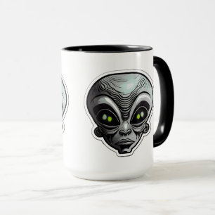 Alien Sticker Art Combo Mug, 15 oz Mug