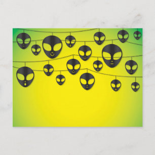 Alien string postcard