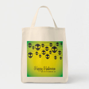 Alien string tote bag