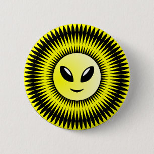 Alien Sun 6 Cm Round Badge