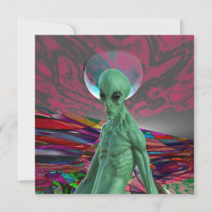 Alien Sunset Card