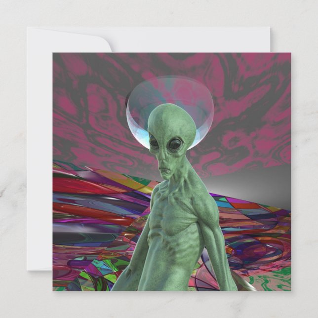 Alien Sunset  Card (Front)