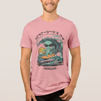 Alien Surfer T-Shirt – Hokkaido Japan Surfing UFO  Tri-Blend Shirt