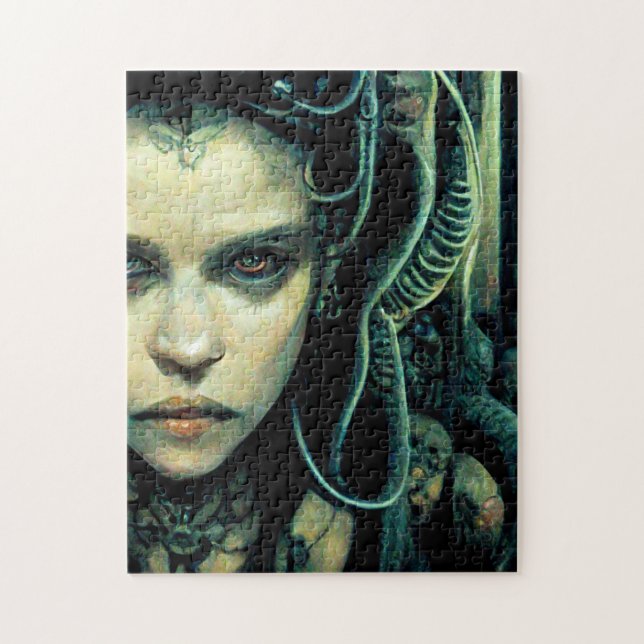 Alien Tech Girl Science Fiction Jigsaw Puzzle (Vertical)