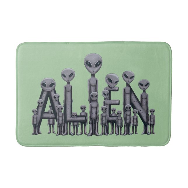 Alien Text Bath Mat (Front)