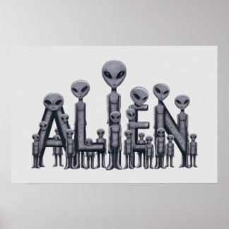 Alien Text Poster