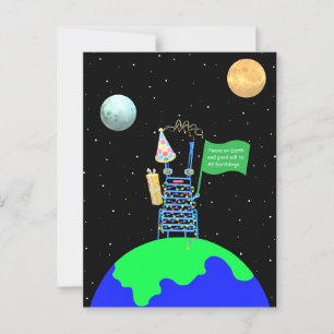 Alien themed Christmas postcard by Jo Images