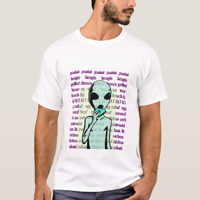 ALIEN THEMED invasion for SANDWICHES T-shirt (Front)