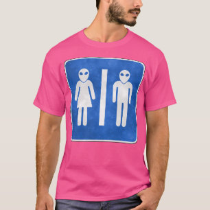 Alien Toilet Sign T-Shirt