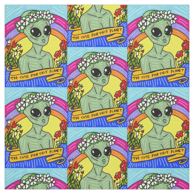 alien  too good for this planet fabric (Swatch)