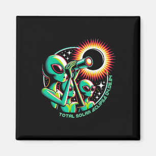 Alien Total Solar Eclipse 4.08.2024 Apparel Magnet