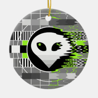 Alien TV ceramic ornament