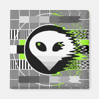 Alien TV magnet round