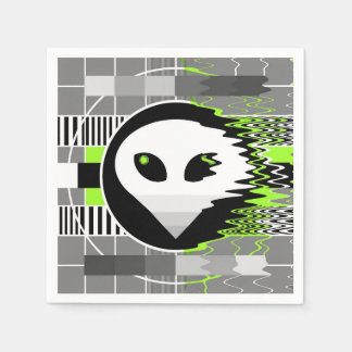 Alien TV paper napkin
