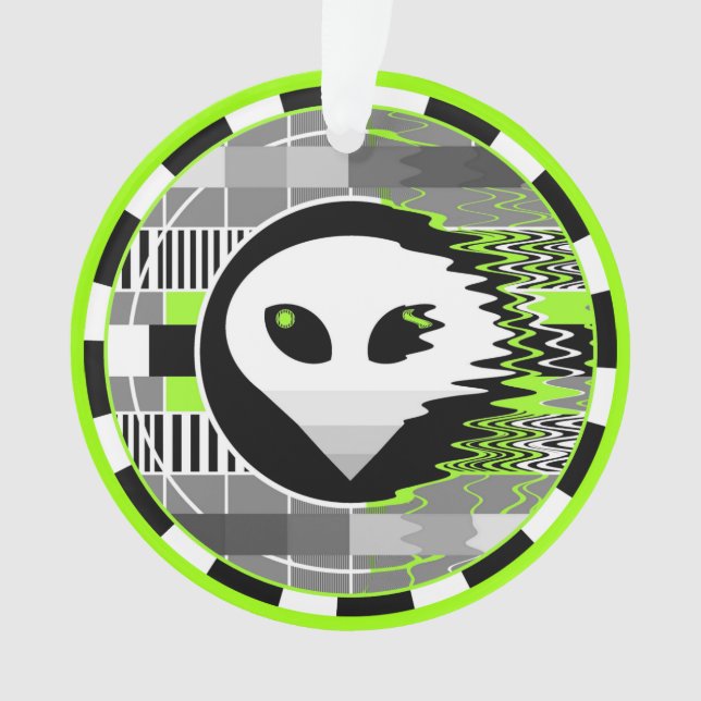 Alien TV Round acrylic ornament (Front)