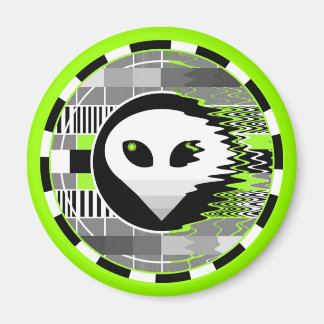 Alien TV Round magnet
