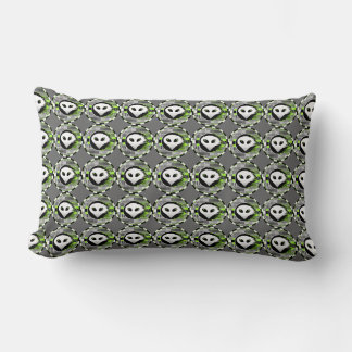 Alien TV Round multi throw pillow black lumbar