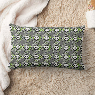 Alien TV Round multi throw pillow grey lumbar