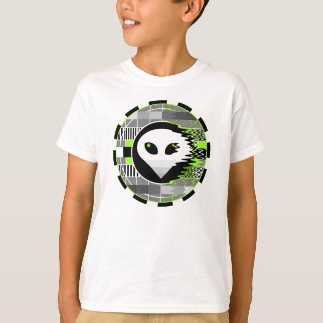 Alien TV Round t-shirt kids' basic white (Front)