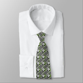 Alien TV Round tie grey 2 sided